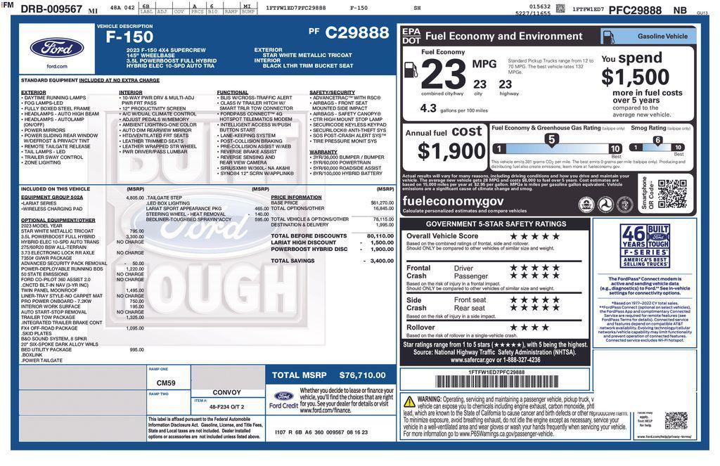 used 2023 Ford F-150 car, priced at $52,975