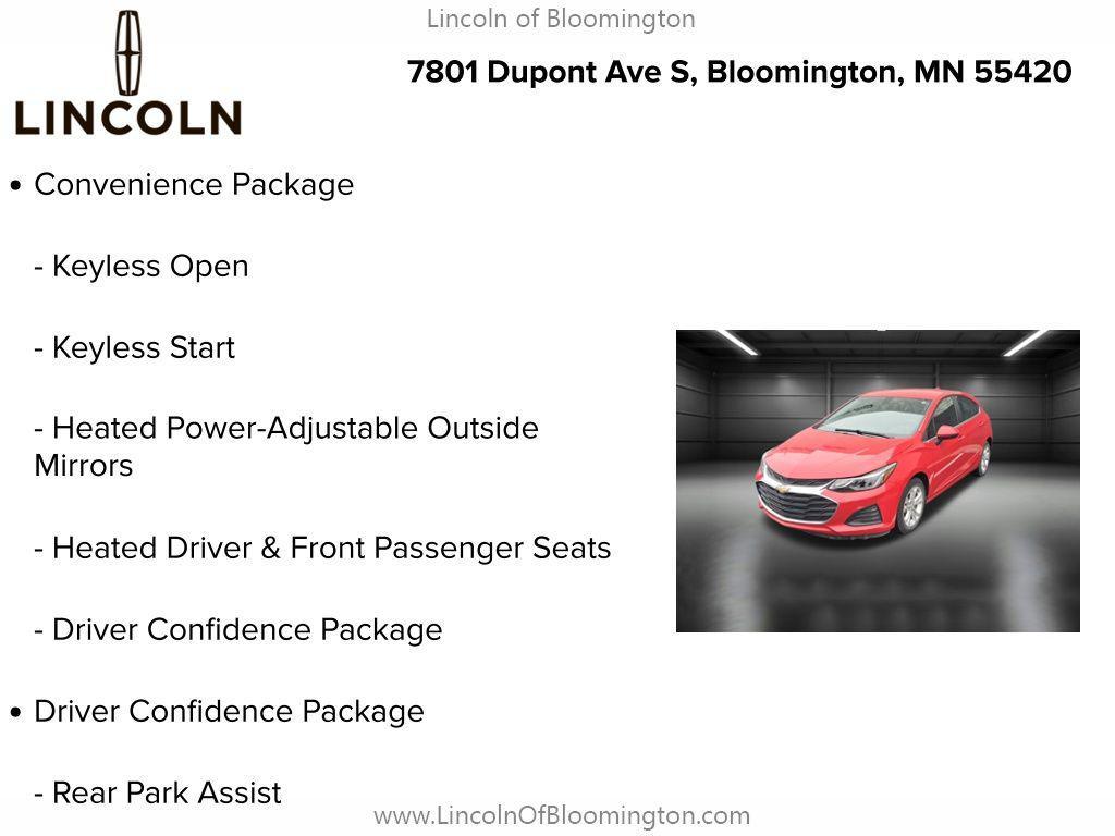used 2019 Chevrolet Cruze car, priced at $15,833