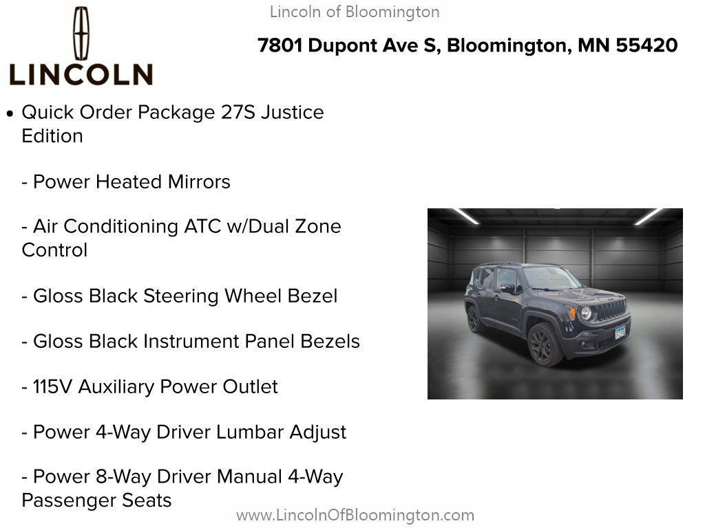 used 2016 Jeep Renegade car, priced at $13,333