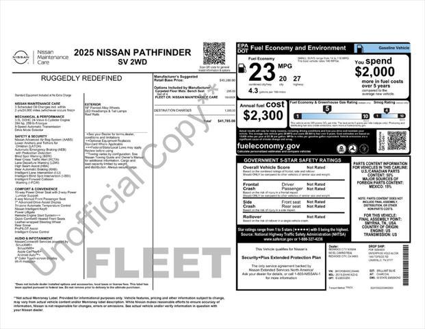 used 2025 Nissan Pathfinder car, priced at $37,697
