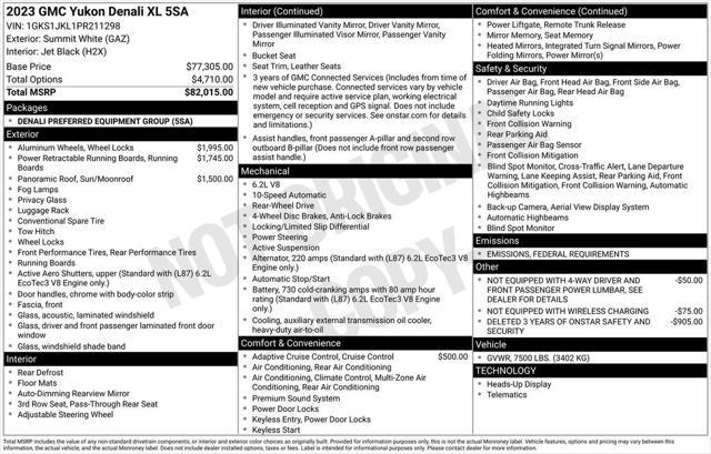used 2023 GMC Yukon XL car, priced at $55,776