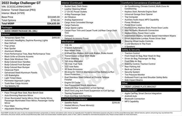 used 2022 Dodge Challenger car, priced at $24,859