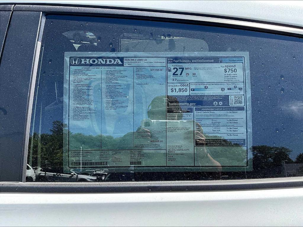 new 2026 Honda HR-V car, priced at $29,550