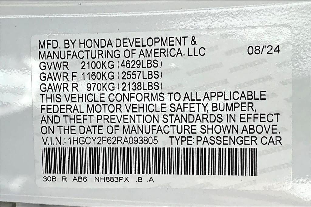 new 2024 Honda Accord Hybrid car, priced at $36,090