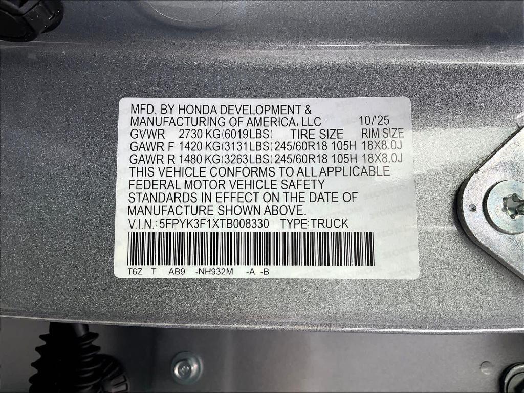 new 2026 Honda Ridgeline car, priced at $42,090