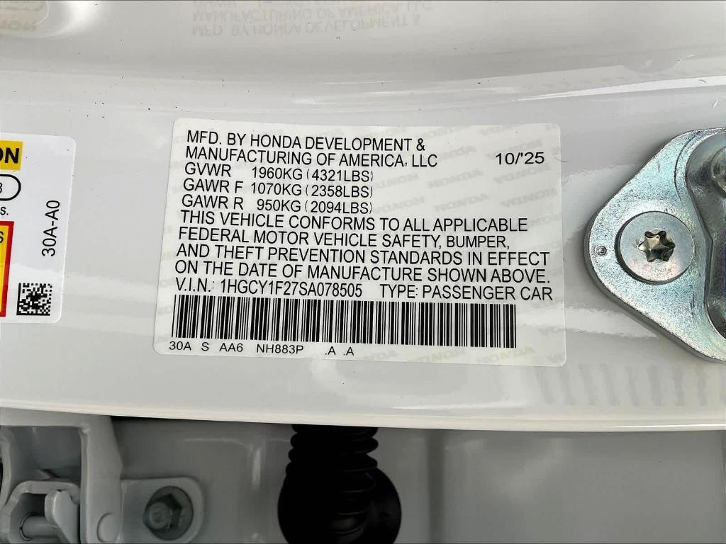 new 2025 Honda Accord car, priced at $28,934