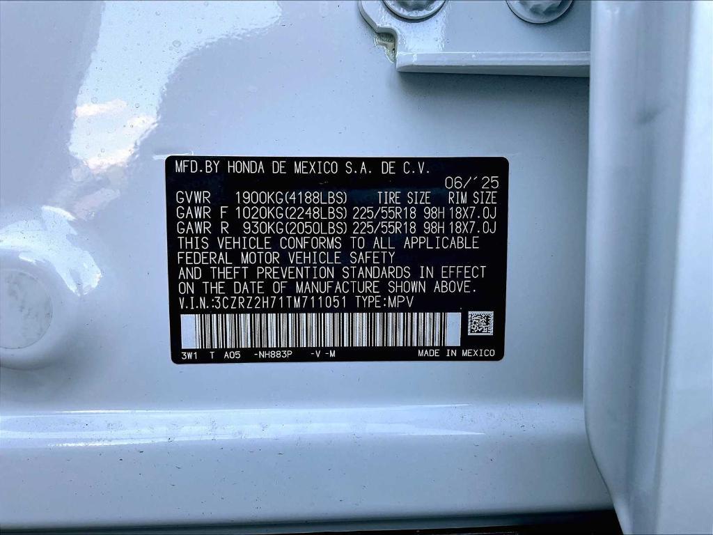 new 2026 Honda HR-V car, priced at $33,400
