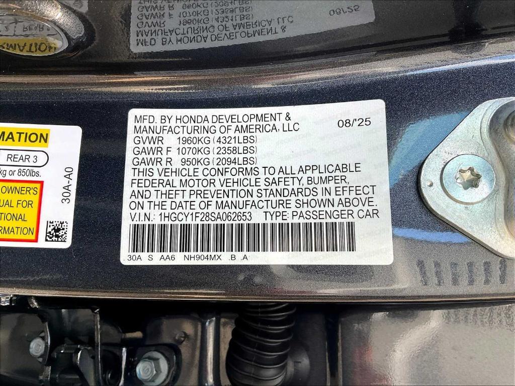 new 2025 Honda Accord car, priced at $28,488