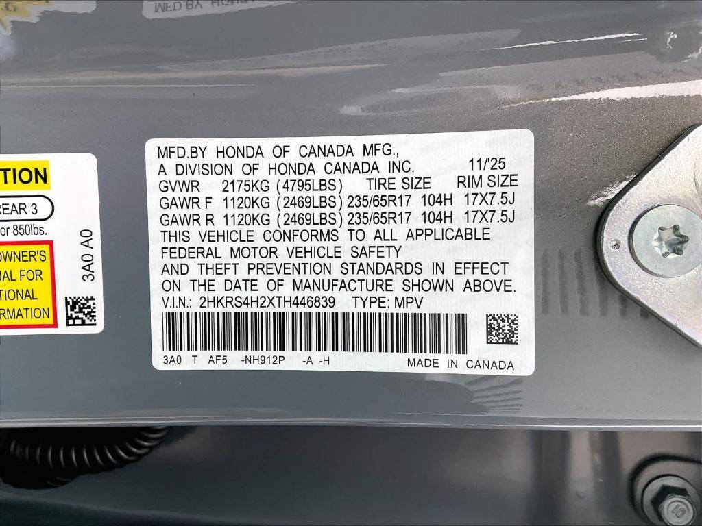 new 2026 Honda CR-V car, priced at $34,325