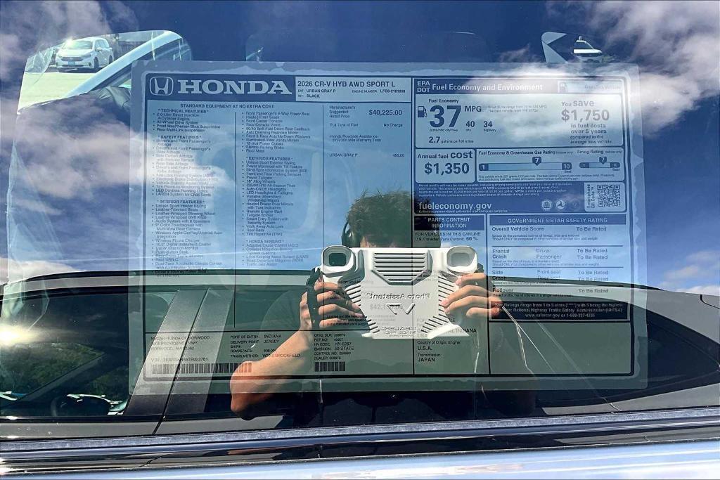 new 2026 Honda CR-V Hybrid car, priced at $41,710