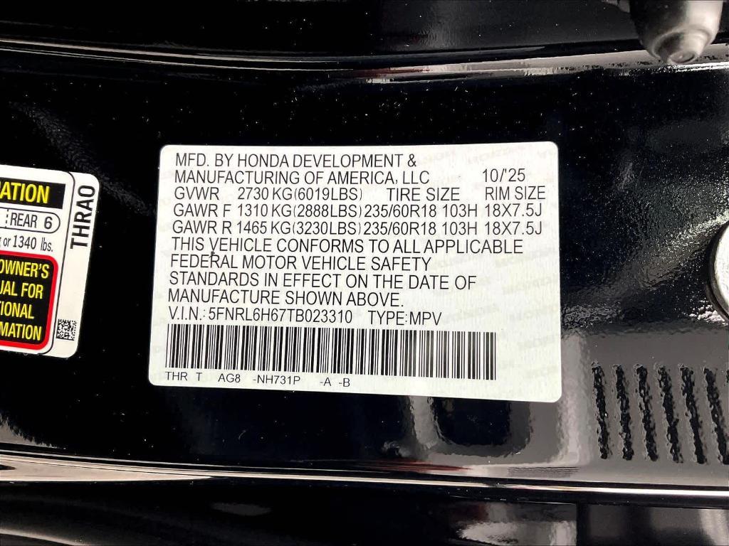 new 2026 Honda Odyssey car, priced at $44,290