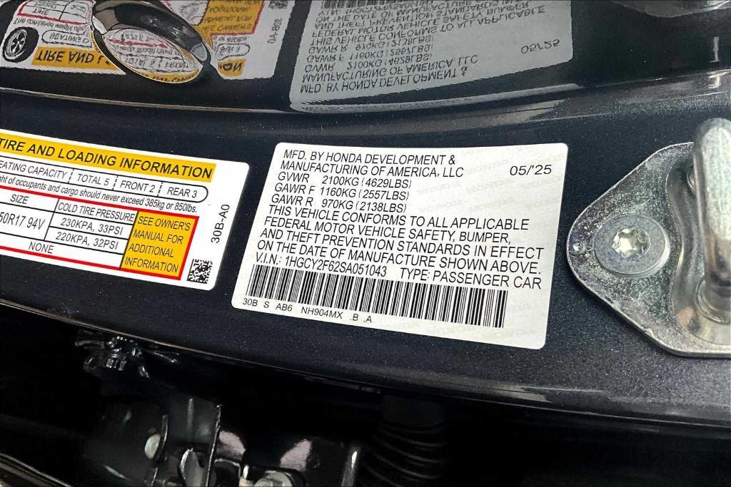 new 2025 Honda Accord Hybrid car, priced at $36,090