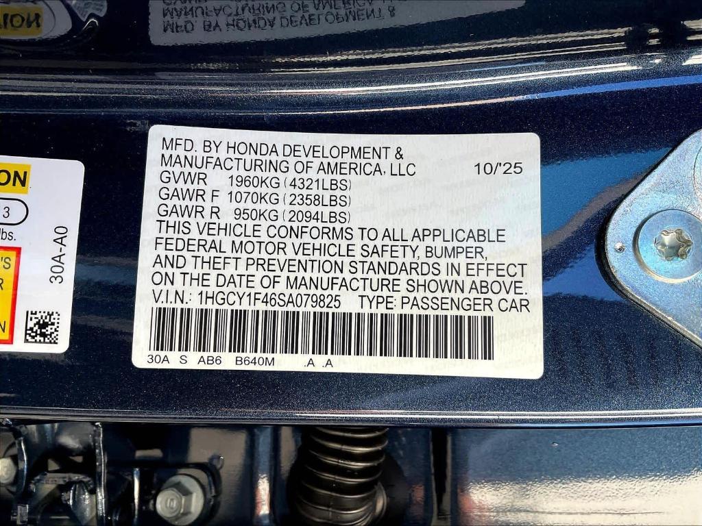new 2025 Honda Accord car, priced at $30,520