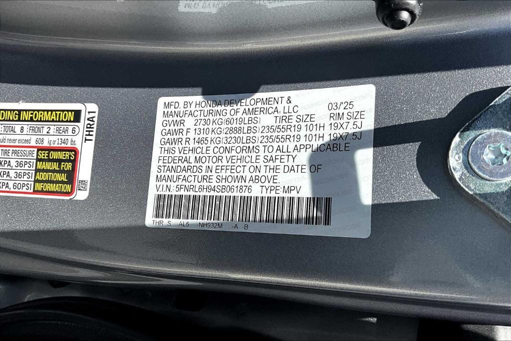 new 2025 Honda Odyssey car, priced at $52,630