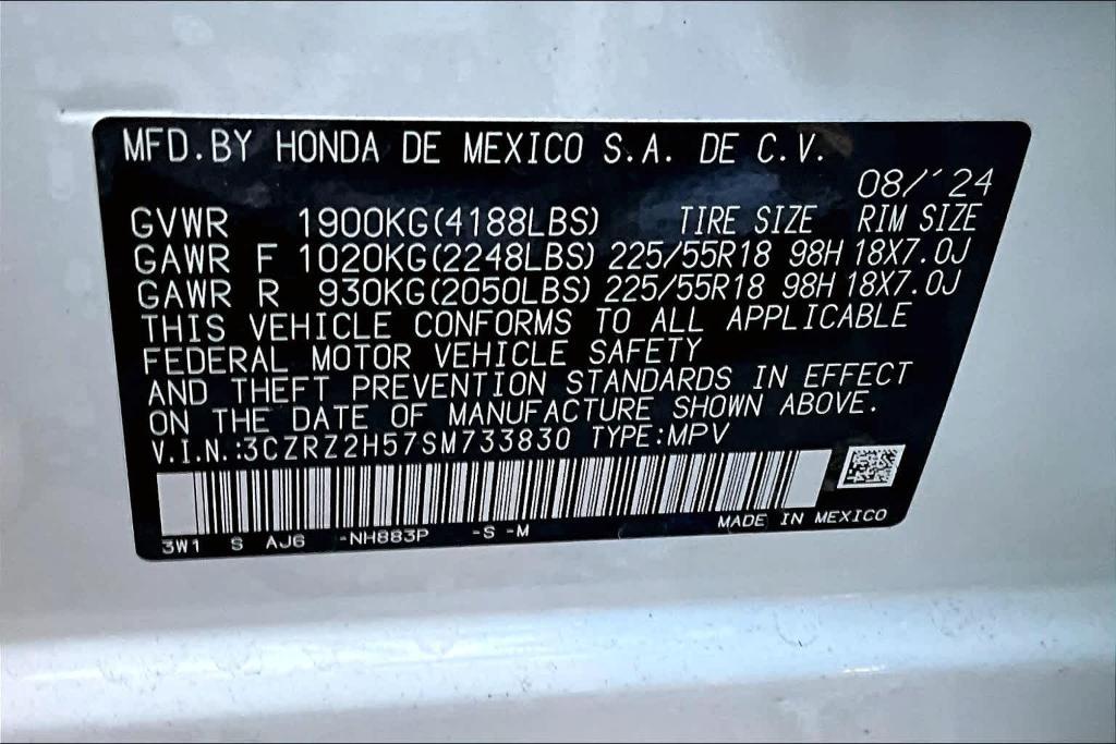 new 2025 Honda HR-V car, priced at $30,805