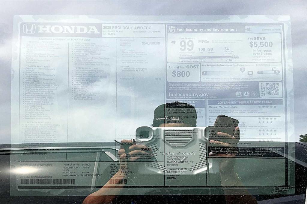 new 2025 Honda Prologue car, priced at $56,605