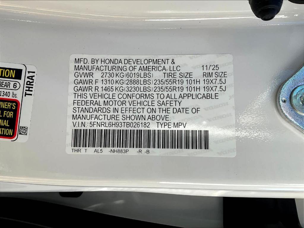 new 2026 Honda Odyssey car, priced at $53,645