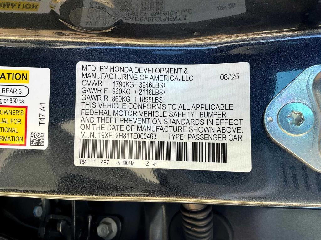 new 2026 Honda Civic car, priced at $28,990