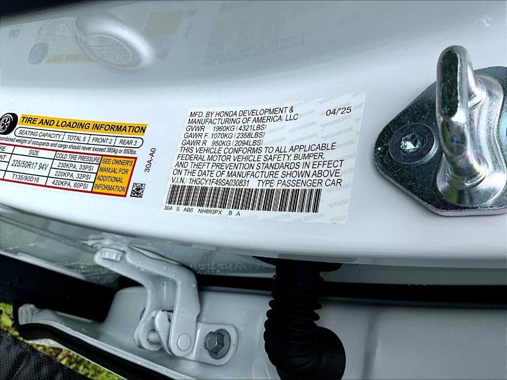new 2025 Honda Accord car, priced at $30,882