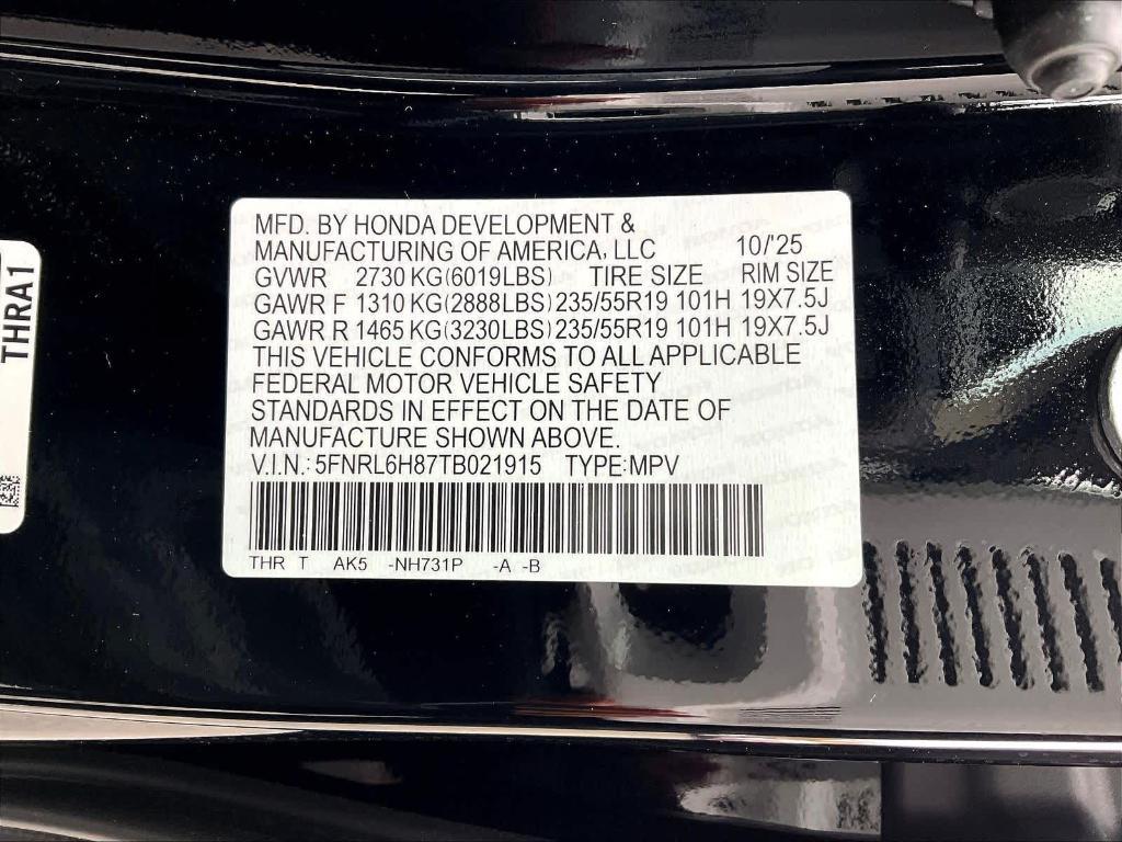 new 2026 Honda Odyssey car, priced at $48,990