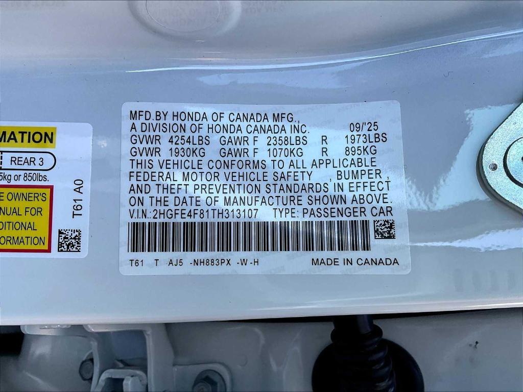 new 2026 Honda Civic Hybrid car, priced at $32,121