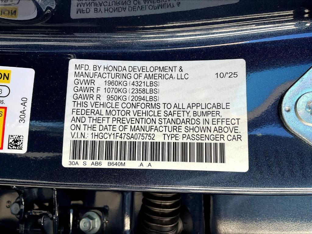 new 2025 Honda Accord car, priced at $30,520