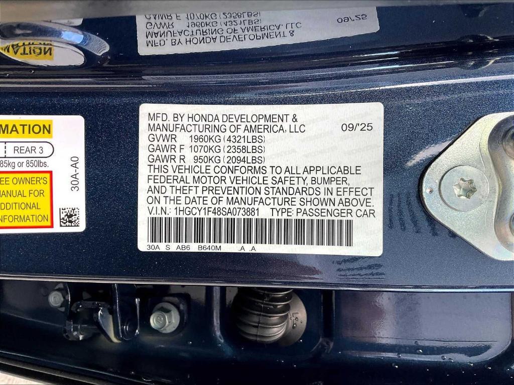 new 2025 Honda Accord car, priced at $30,520