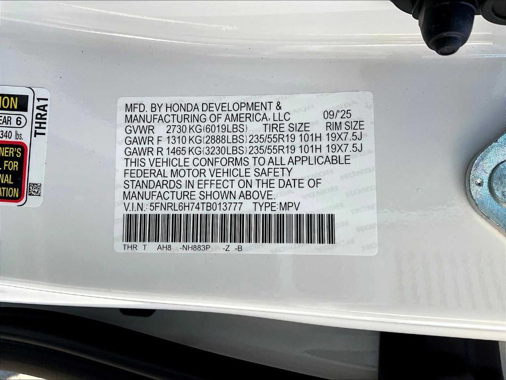 new 2026 Honda Odyssey car, priced at $44,295