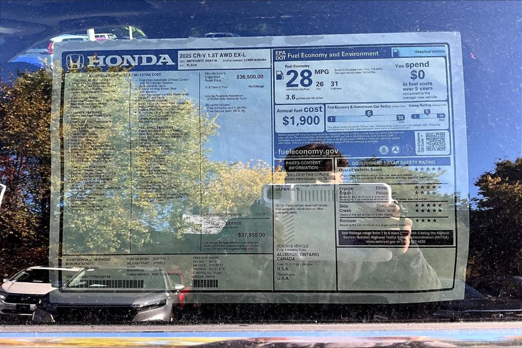 new 2025 Honda CR-V car, priced at $37,850