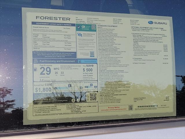 new 2025 Subaru Forester car, priced at $36,056