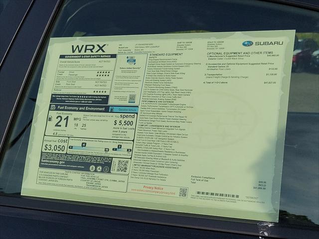 new 2024 Subaru WRX car, priced at $41,886