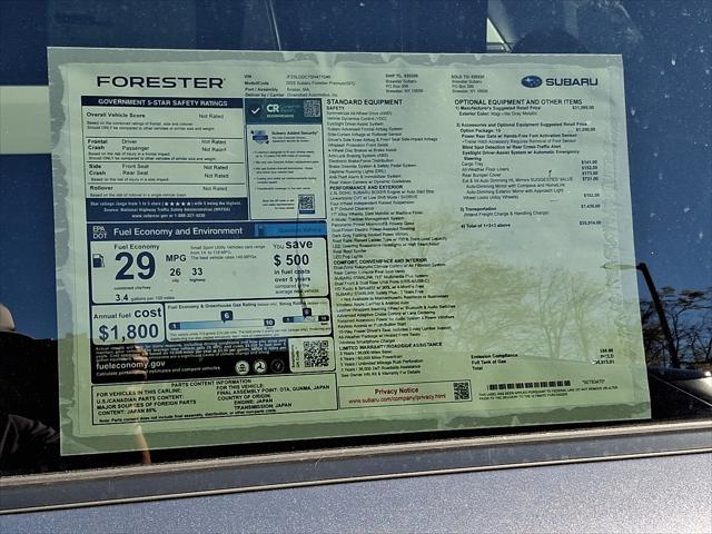 new 2025 Subaru Forester car, priced at $35,973