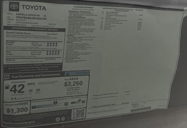 new 2024 Toyota Corolla Hybrid car, priced at $34,158