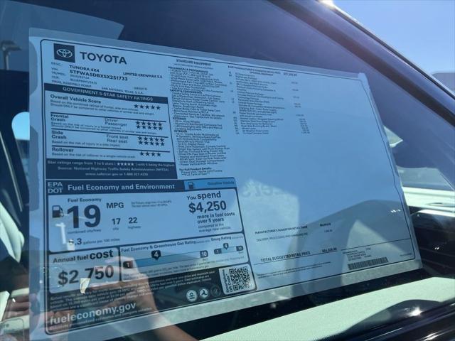 new 2025 Toyota Tundra car, priced at $65,508