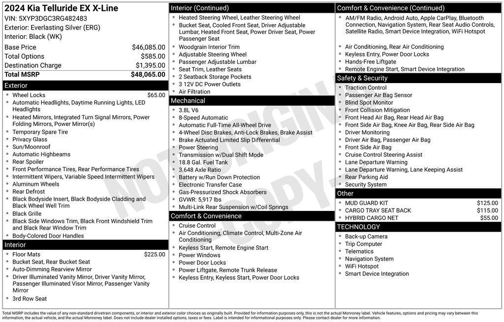 used 2024 Kia Telluride car, priced at $39,155