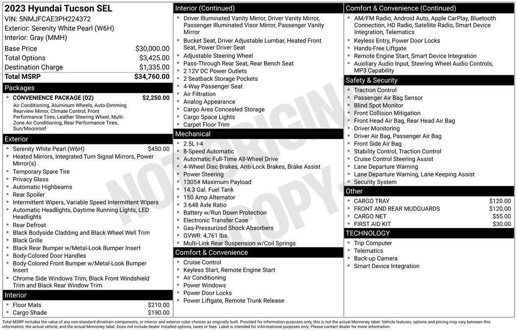 used 2023 Hyundai Tucson car, priced at $23,995