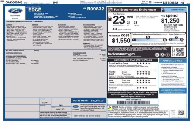 used 2022 Ford Edge car, priced at $22,998