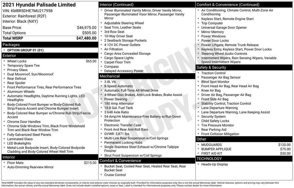 used 2021 Hyundai Palisade car, priced at $30,235