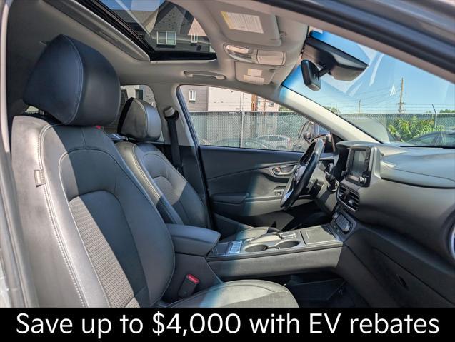 used 2020 Hyundai Kona EV car, priced at $17,999