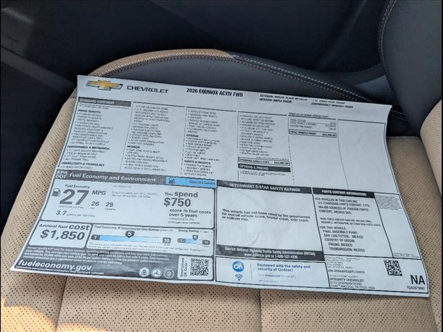 new 2026 Chevrolet Equinox car, priced at $34,395