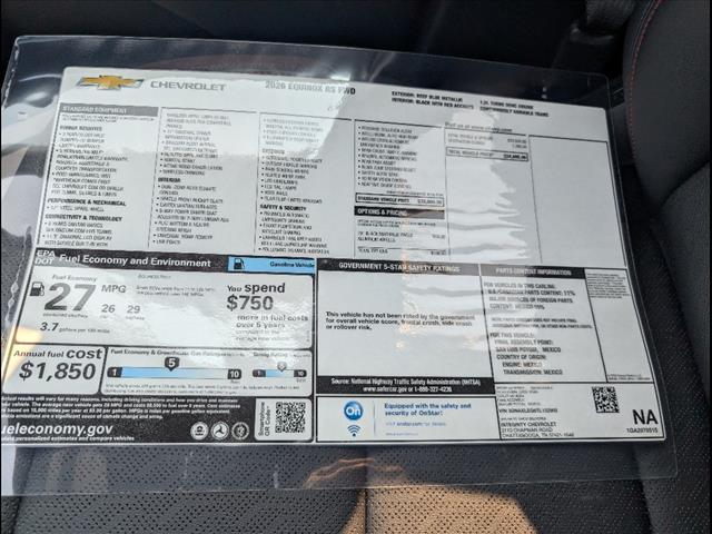 new 2026 Chevrolet Equinox car, priced at $34,895