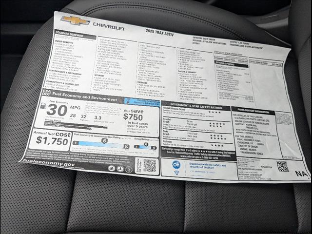 new 2025 Chevrolet Trax car, priced at $26,335