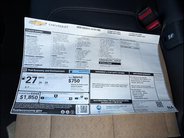 new 2026 Chevrolet Equinox car, priced at $31,395