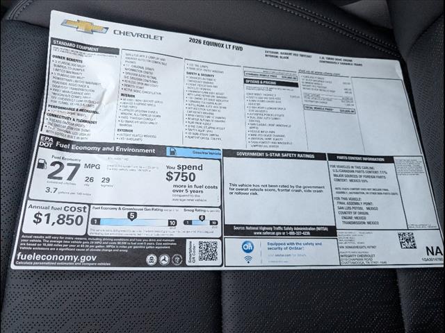 new 2026 Chevrolet Equinox car, priced at $32,158