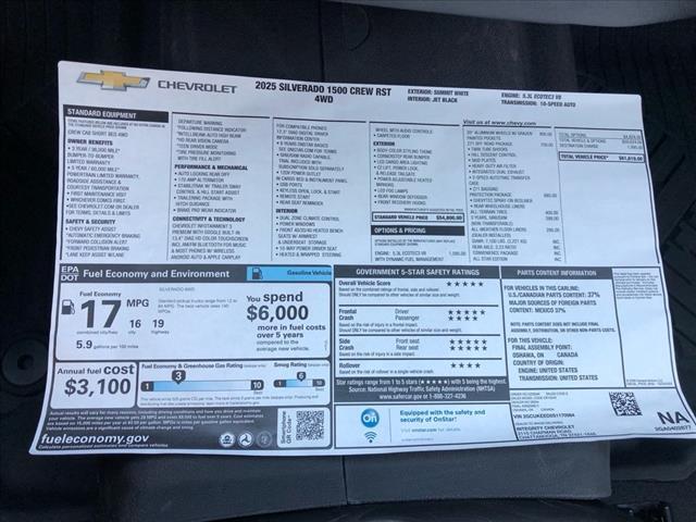 new 2025 Chevrolet Silverado 1500 car, priced at $54,492
