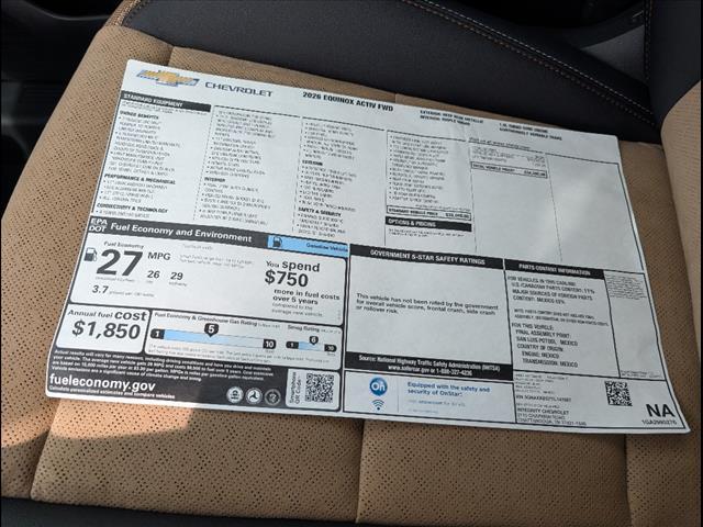 new 2026 Chevrolet Equinox car, priced at $32,918