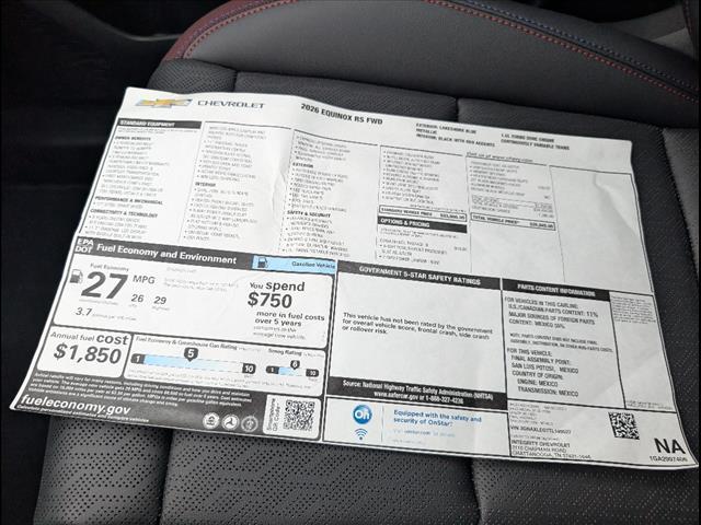 new 2026 Chevrolet Equinox car, priced at $34,590