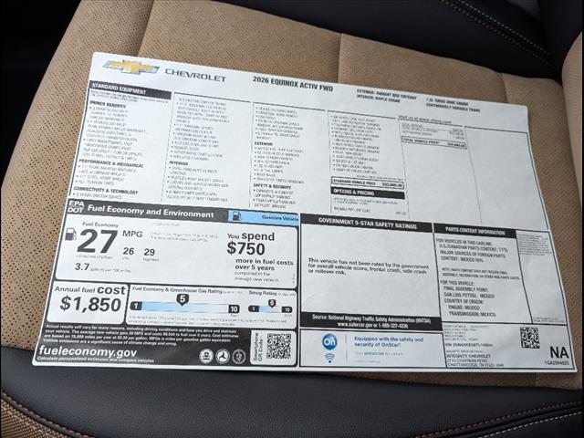 new 2026 Chevrolet Equinox car, priced at $33,413