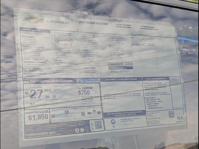new 2026 Chevrolet Equinox car, priced at $34,395