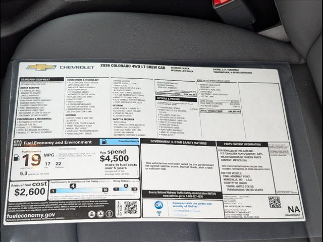 new 2026 Chevrolet Colorado car, priced at $42,465